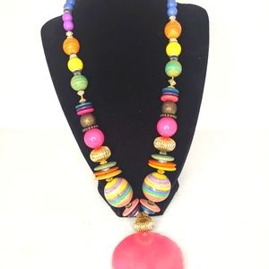 Vintage wooden bead necklace